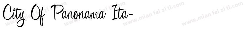 City Of Panonama Ita字体转换